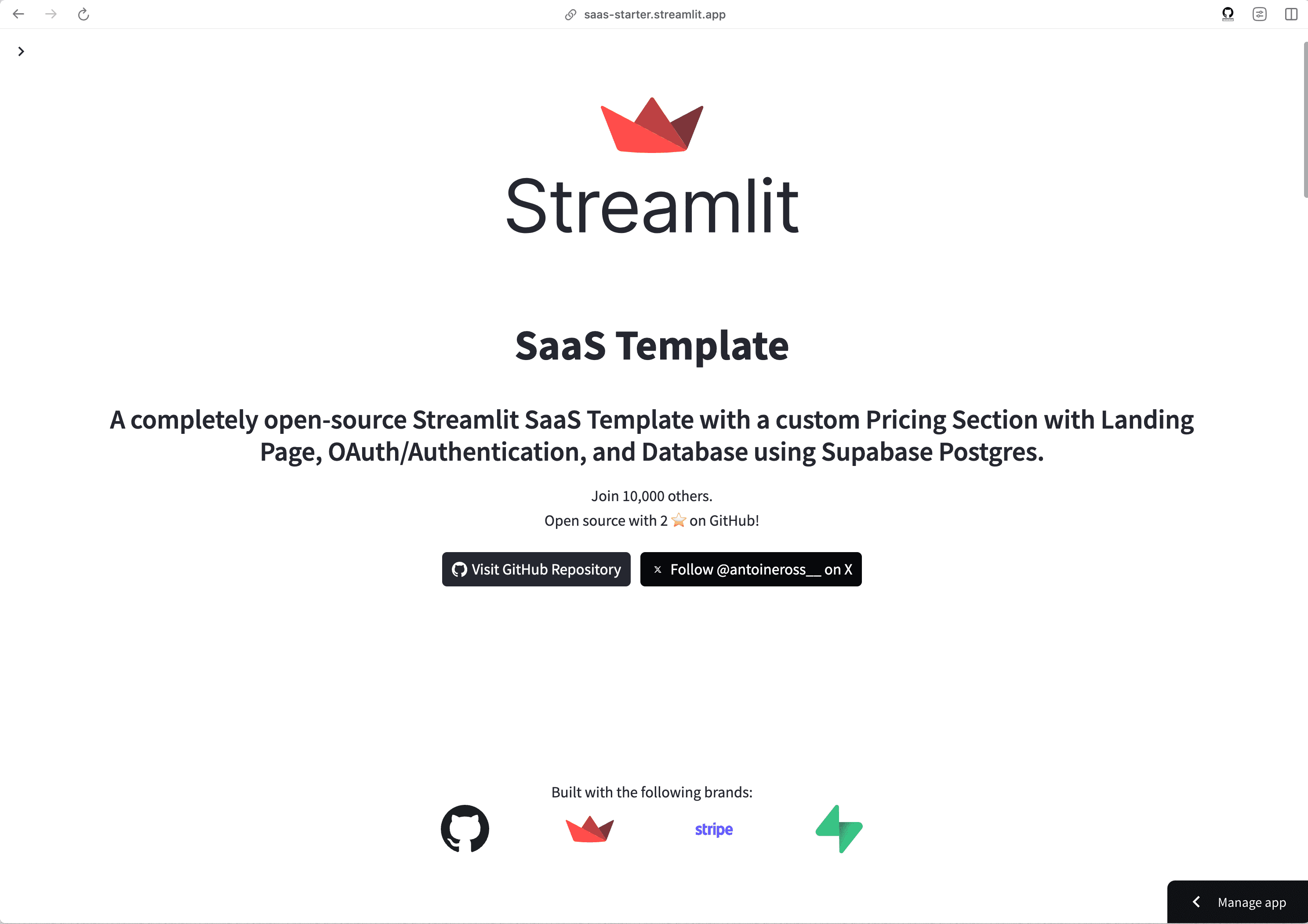 Streamlit SaaS